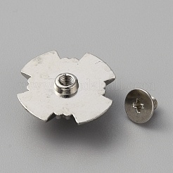 Zinc Alloy & Resin Coin Screw Rivets&nbsp;FIND-WH0110-630P-01