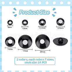 140Pcs 14 Styles Resin Craft Eyes&nbsp;RESI-PH0002-34