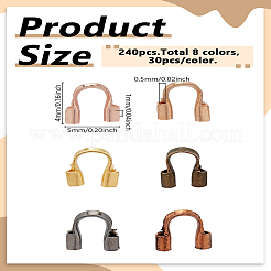 240Pcs 8 Styles Brass Wire Guardian&nbsp;KK-LP0004-71