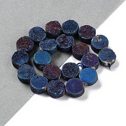 Electroplated Natural Druzy Agate Beads Strands&nbsp;G-M433-01B