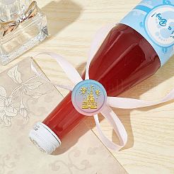 Brass Wax Seal Stamp with Wood Handle&nbsp;AJEW-WH0412-0329