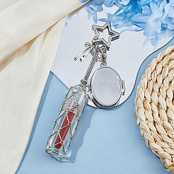 Mirror Alloy & Iron Pendant Decorations&nbsp;HJEW-WH0068-90B