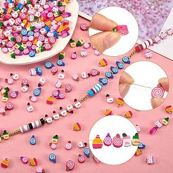 320Pcs 8 Styles Handmade Polymer Clay Beads&nbsp;CLAY-SZ0001-81