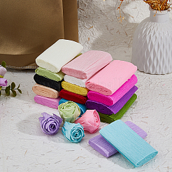 16Pcs 16 Colors DIY Rose Flower Crepe Paper&nbsp;DIY-FH0010-04