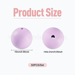 50Pcs Food Grade Eco-Friendly Silicone Beads&nbsp;SIL-TADJ0001-03C