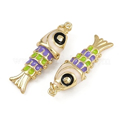 Brass Enamel Pendants&nbsp;KK-L241-23G-04
