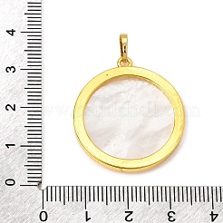 Rack Plating Carved Natural White Shell Pendants&nbsp;SH-CBA69D1-05G