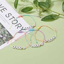 Adjustable Nylon Thread Cord Braided Beaded Bracelets&nbsp;BJEW-JB06402