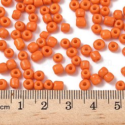 Baking Paint 6/0 Glass Seed Beads&nbsp;SEED-S004-Y3