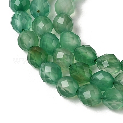 Dyed & Heated Natural Green Onyx Agate Beads Strands&nbsp;G-K376-F23-01