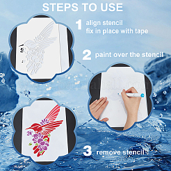 1 Set PET Hollow Out Drawing Painting Stencils&nbsp;DIY-MA0004-58