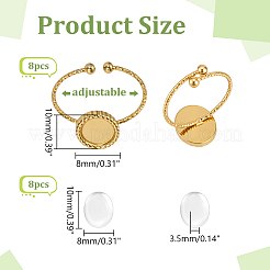 DIY Oval Finger Ring Making Kits&nbsp;DIY-ME0002-68G