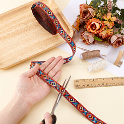 10 Yards Ethnic Style Embroidery Polyester Ribbons&nbsp;OCOR-PH0006-74C