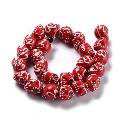 Handmade Porcelain Beads&nbsp;LAMP-F020-38E