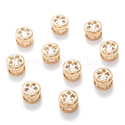 Real 18K Gold Plated Brass Inlaid Cubic Zirconia Multi-Strand Links&nbsp;KK-A154-01G-E