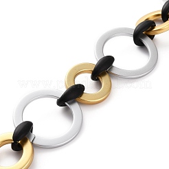 Handmade Spray Painted CCB Chains&nbsp;AJEW-JB00854-02