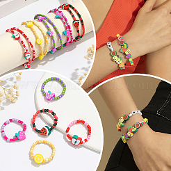 350Pcs Fruit Handmade Polymer Clay Beads&nbsp;CLAY-PA0001-05