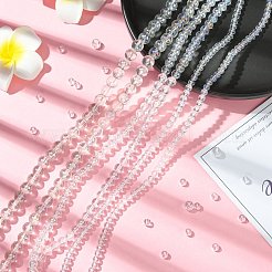 6 Strands 3 Styles Electroplate Transparent Glass Beads Strands&nbsp;GLAA-CJ0002-80