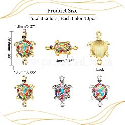 30Pcs 3 Colors Alloy Connector Charms&nbsp;RB-NB0001-22