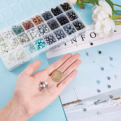 Glass Round Beads&nbsp;GLAA-PH0007-60-WH