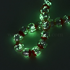 Luminous Handmade Lampwork Silver Foil Beads Strand&nbsp;FOIL-N029-03D