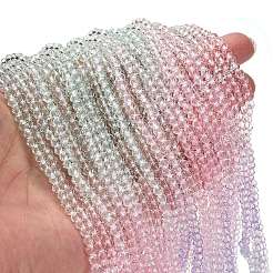 Transparent Painted Glass Beads Strands&nbsp;X1-DGLA-A034-T4mm-A23
