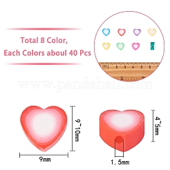 320Pcs 8 Colors Handmade Polymer Clay Beads&nbsp;CLAY-SZ0001-83