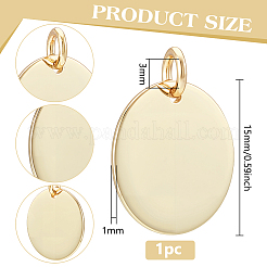 Flat Round Blank 925 Sterling Silver Charms&nbsp;STER-BC0003-41B-G