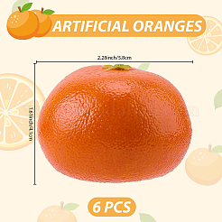 Plastic Orange Display Decorations&nbsp;DJEW-CN0001-47C