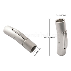 Tarnish Resistant Matte Column 304 Stainless Steel Bayonet Clasps&nbsp;STAS-N014-31-5mm-A