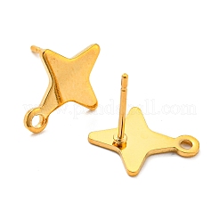 Star Shape 201 Stainless Steel Stud Earrings Findings&nbsp;LS-STAS-Q251-02G