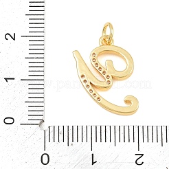 Brass Micro Pave Clear Cubic Zirconia Pendants&nbsp;CU-CBA7939-01Y-G