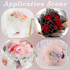 Wrinkled Wavy Gauze Yarn Flower Bouquets Wrapping Packaging&nbsp;DIY-CY0001-78A