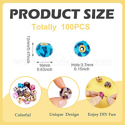 100Pcs Flocking Rondelle Beads&nbsp;FIND-TA0006-80