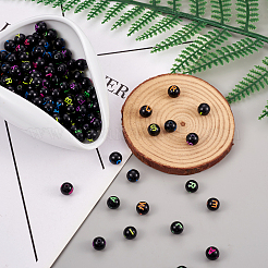 Black Craft Acrylic Beads&nbsp;SACR-TAG0001-02