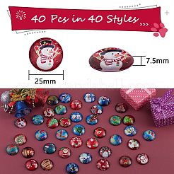 2 Sets 2 Styles Glass Cabochons&nbsp;GGLA-SZ0001-39
