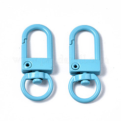 Spray Painted Alloy Swivel Snap Hooks Clasps&nbsp;X-PALLOY-T080-02-NR
