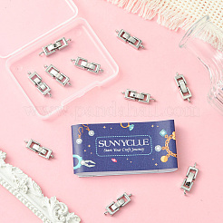10Pcs Rack Plating Brass Fold Over Clasps&nbsp;KK-SC0006-67P
