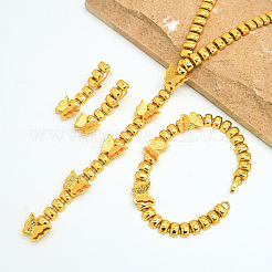 Vintage Alloy Butterfly Y Tassel Necklaces & Bracelets & Earrings Sets for women&nbsp;HV0247