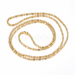 304 Stainless Steel Ball Chain Necklaces Making&nbsp;MAK-I008-02G-B01