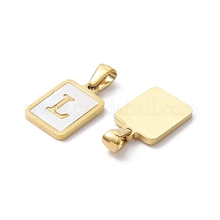 Ion Plating(IP) 304 Stainless Steel Pave Shell Pendants&nbsp;X-STAS-G327-01G-L