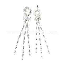 Crystal Rhinestone & Clear Cubic Zirconia Stud Earrings&nbsp;EJEW-C037-01E-P