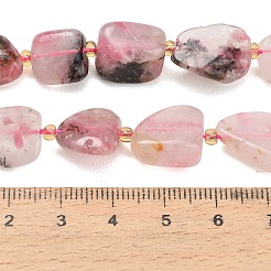 Raw Rough Natural Thulite Beads Strands&nbsp;G-A322-C14-01
