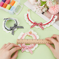 3Pcs 3 Colors Acrylic Fibers Cat Bowknot Collar&nbsp;AJEW-FG0004-34