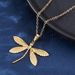 Dragonfly 304 Stainless Steel Pendant Necklaces&nbsp;NJEW-H059-05G