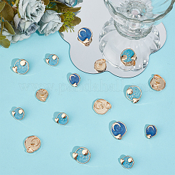 20Pcs 4 Styles 1-Hole Zinc Alloy Shank Buttons&nbsp;BUTT-OC0001-63
