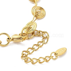 304 Stainless Steel Whorl Link Chain Bracelets for Women&nbsp;BJEW-G712-07G