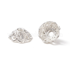 Silver Color Plated Alloy Flower Bead Caps&nbsp;X-TIBEB-E017-S