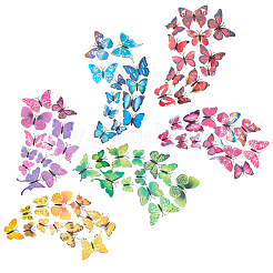 6 Colors Artificial Plastic Butterfly Decorations&nbsp;DJEW-CJ0001-01