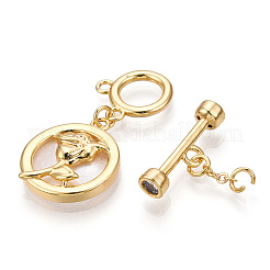 White Shell Toggle Clasps&nbsp;KK-P223-12G-02